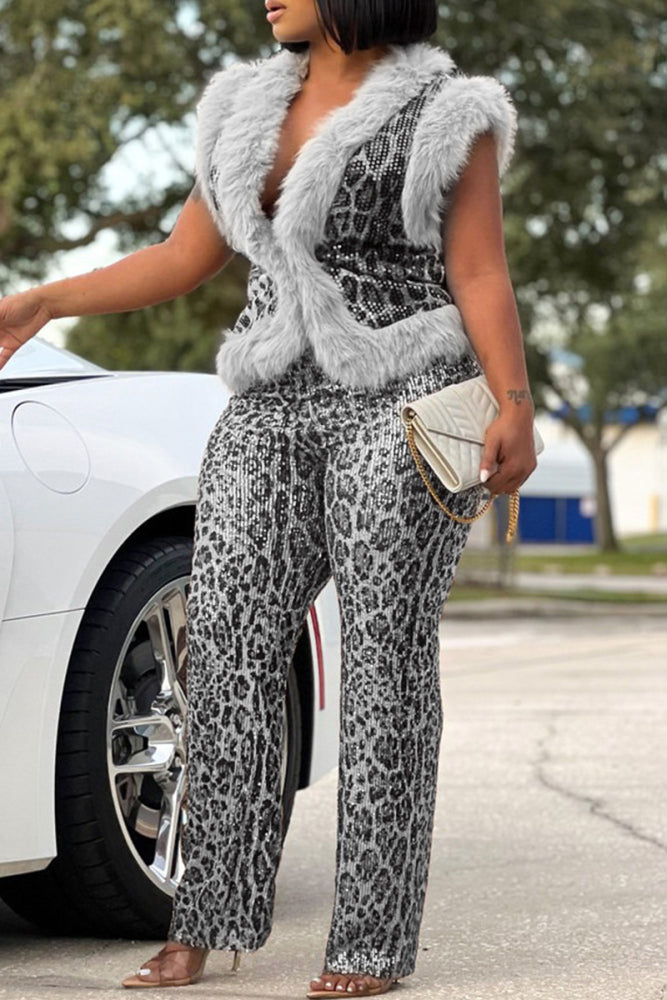 Fierce Allure Faux Fur Jumpsuit