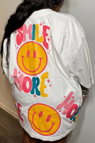 Smile More Oversized Tee