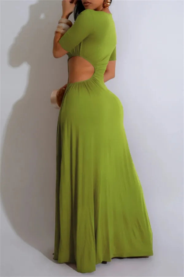 Sultry Slit Hollow Maxi